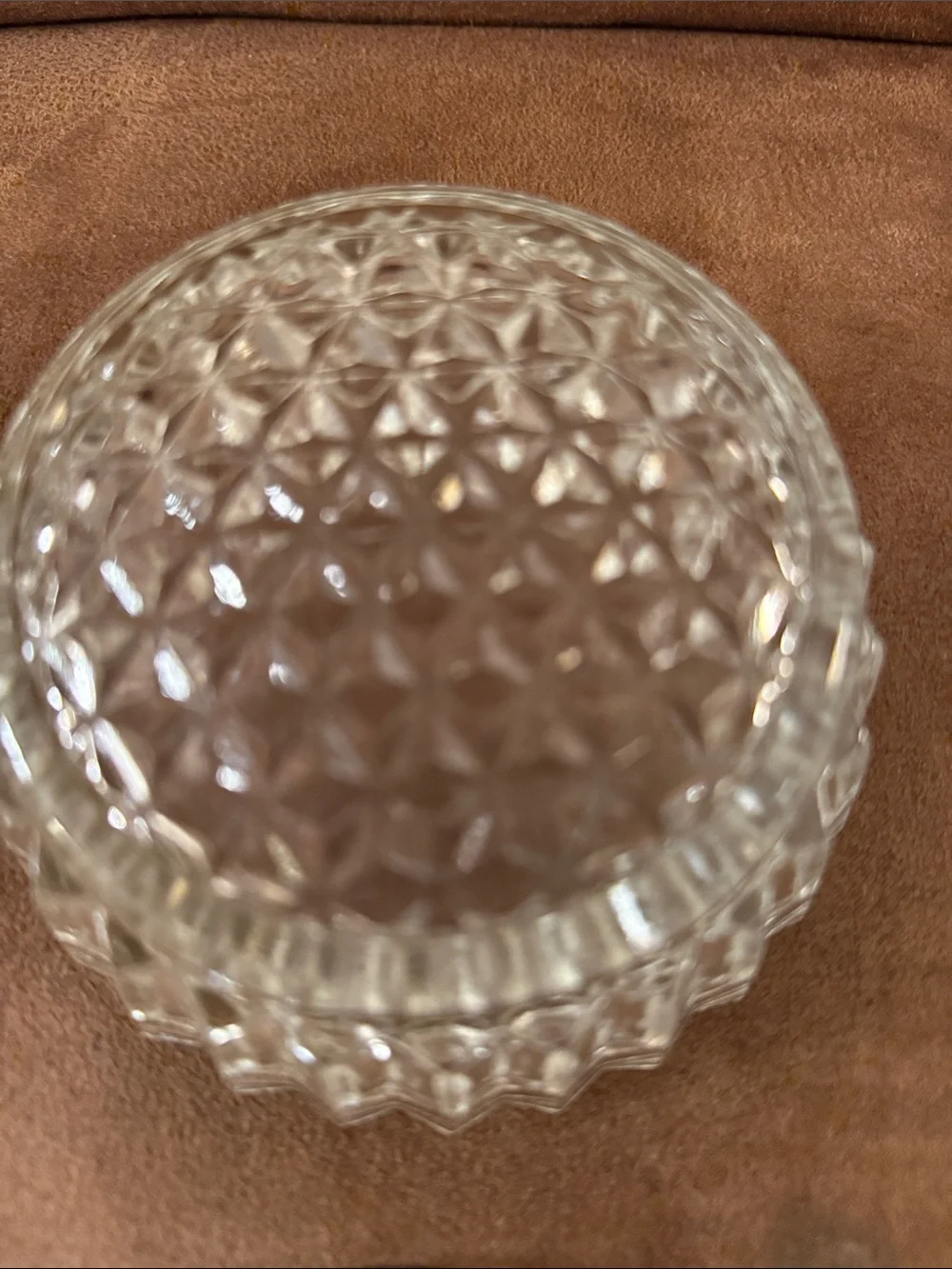 Mid-Century Crystal Candy Trinket Dish Chrome Lid Sculptura By Kromex